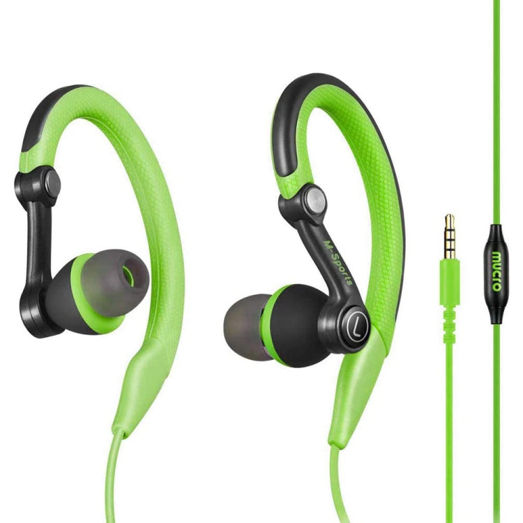 Auriculares Desportivos com Gancho para Ouvido Mucro MB-232 para Corrida, Estéreo com Fio para Ginásio