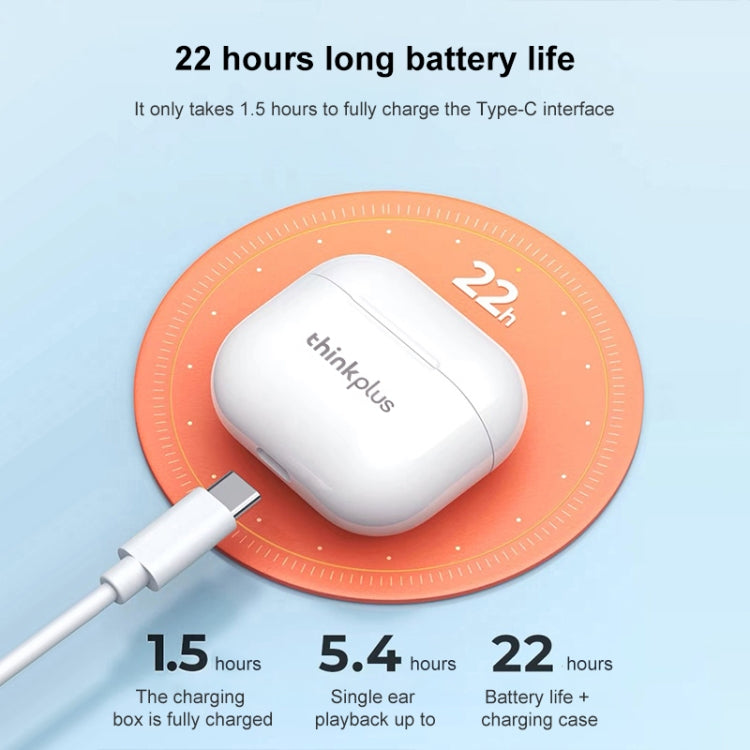 Auricular Bluetooth Lenovo LivePods LP40 TWS IPX4 à prova de água com Caixa de Carregamento, Suporte a Toque & Chamada HD & Siri & Alternância Mestre-escravo, LivePods LP40