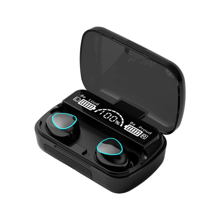 Auricular Bluetooth M10 5.1 TWS com Ecrã Digital, Caixa de Carregamento, Suporte a Toque & Siri & Indicador de Bateria, M10 Preto, M10 Verde