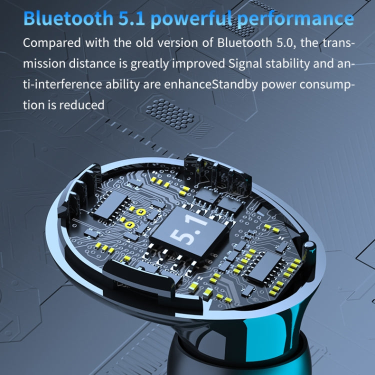 Auricular Bluetooth M10 5.1 TWS com Ecrã Digital, Caixa de Carregamento, Suporte a Toque & Siri & Indicador de Bateria, M10 Preto, M10 Verde