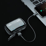 Auricular Bluetooth M10 5.1 TWS com Ecrã Digital, Caixa de Carregamento, Suporte a Toque & Siri & Indicador de Bateria, M10 Preto, M10 Verde