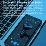 Auricular Bluetooth M19 5.1 TWS com Ecrã Digital, Caixa de Carregamento, Suporte a Toque & Siri & Indicador de Bateria