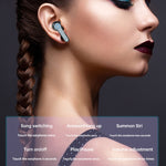 Auricular Bluetooth M19 5.1 TWS com Ecrã Digital, Caixa de Carregamento, Suporte a Toque & Siri & Indicador de Bateria