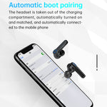 Auricular Bluetooth M19 5.1 TWS com Ecrã Digital, Caixa de Carregamento, Suporte a Toque & Siri & Indicador de Bateria