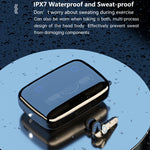 Auricular Bluetooth M19 5.1 TWS com Ecrã Digital, Caixa de Carregamento, Suporte a Toque & Siri & Indicador de Bateria