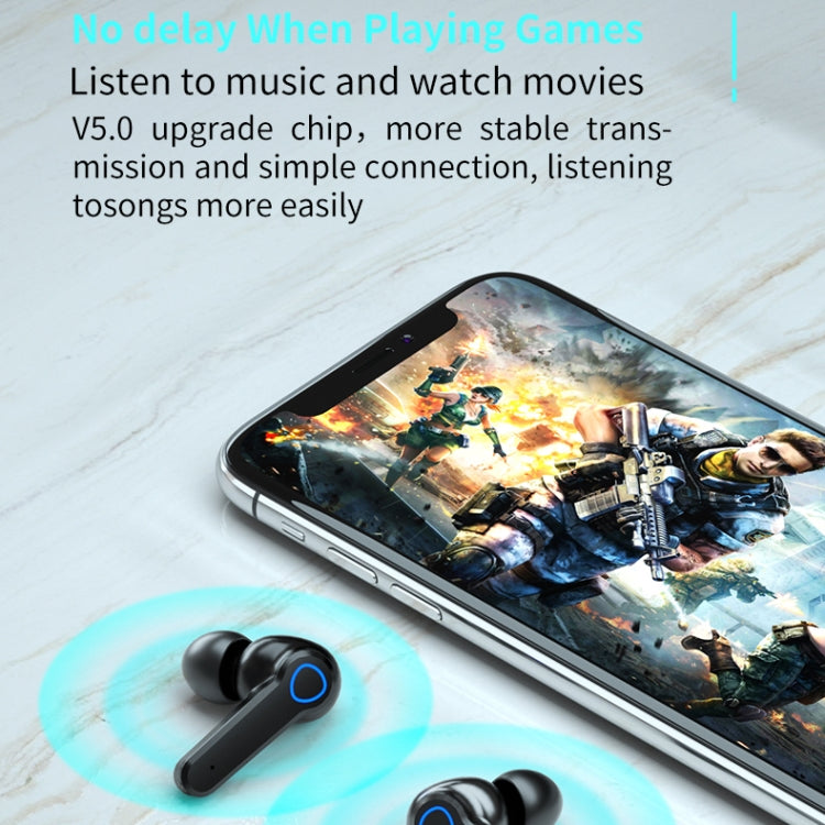Auricular Bluetooth M19 5.1 TWS com Ecrã Digital, Caixa de Carregamento, Suporte a Toque & Siri & Indicador de Bateria