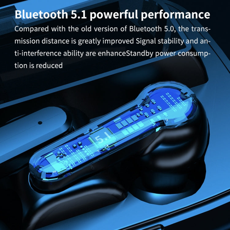 Auricular Bluetooth M19 5.1 TWS com Ecrã Digital, Caixa de Carregamento, Suporte a Toque & Siri & Indicador de Bateria