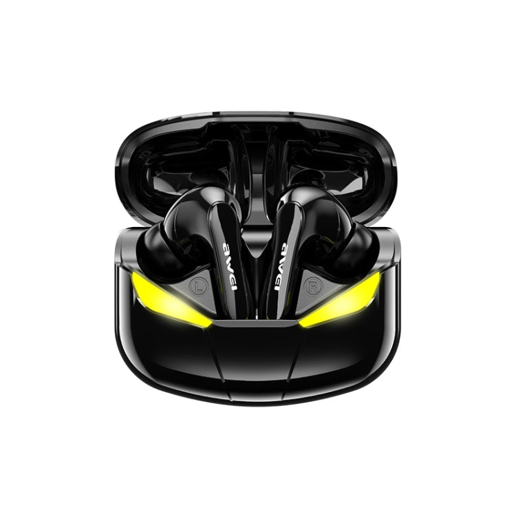 Auricular Desportivo TWS awei T35 Bluetooth V5.0 Modo Duplo para Jogos, IPX5 à prova de água, com Caixa de Carregamento