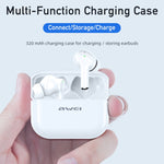 Auricular Desportivo TWS awei TA1 Bluetooth V5.0 com Cancelamento de Ruído ANC, IPX4 à prova de água, com Caixa de Carregamento