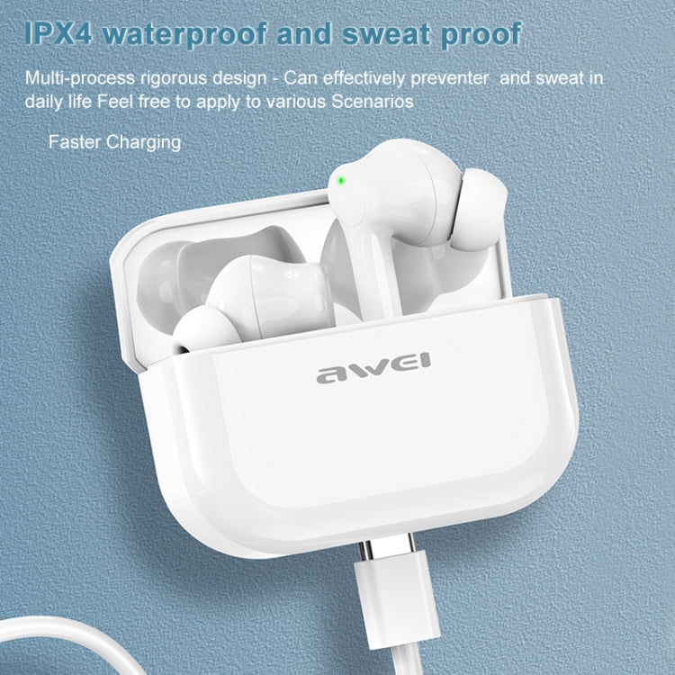 Auricular Desportivo TWS awei TA1 Bluetooth V5.0 com Cancelamento de Ruído ANC, IPX4 à prova de água, com Caixa de Carregamento