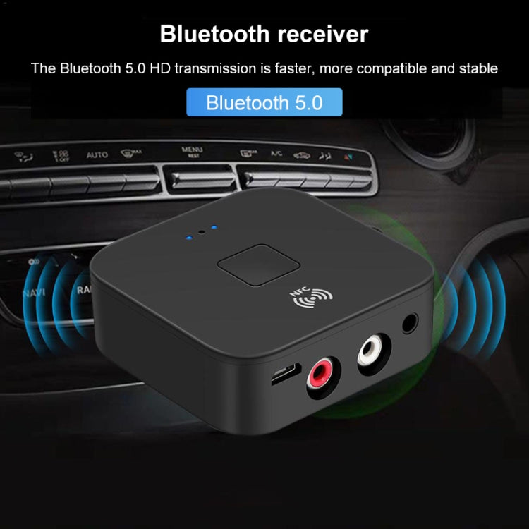 Receptor Bluetooth B11 5.0 AUX NFC para Adaptador de Áudio 2 x RCA, B11