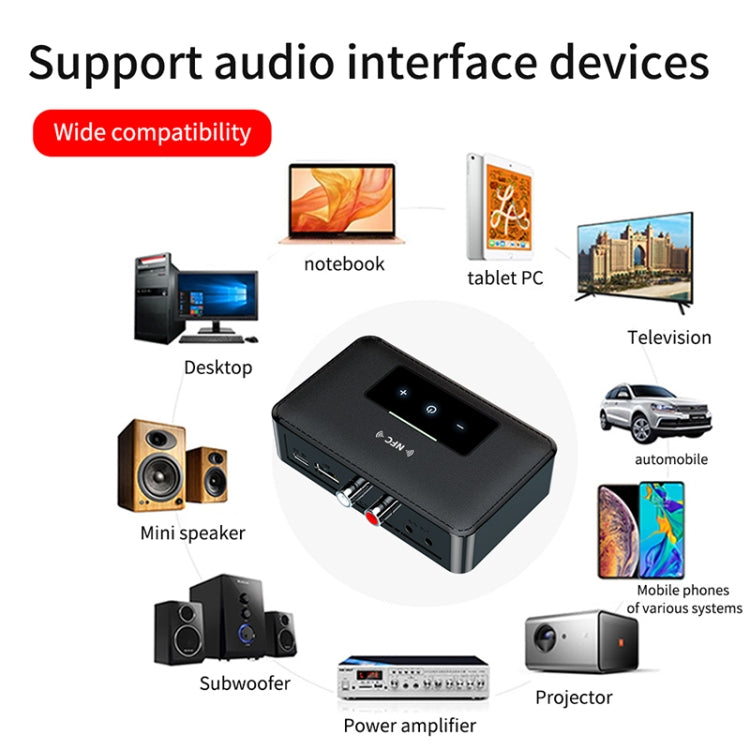 Receptor Transmissor Bluetooth NFC BT19 5.0 para Auricular e Leitor de Áudio de Carro