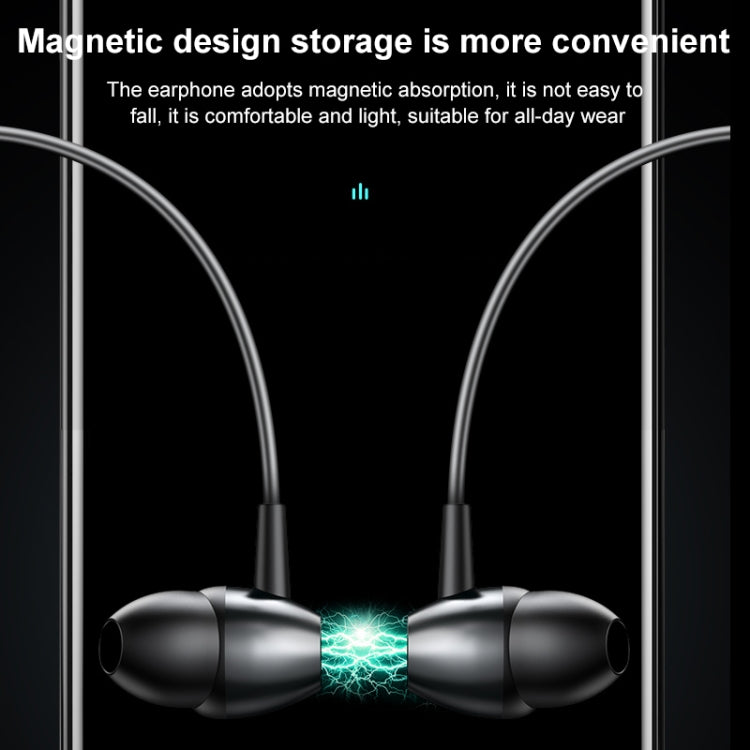Auricular Bluetooth M61 5.1 Desportivo Empresarial Magnético de Metal Estéreo com Colar