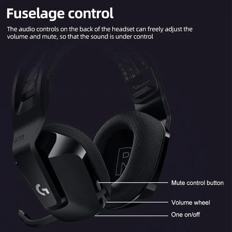 Auscultadores Gaming Sem Fios Logitech G733 LIGHT SPEED RGB
