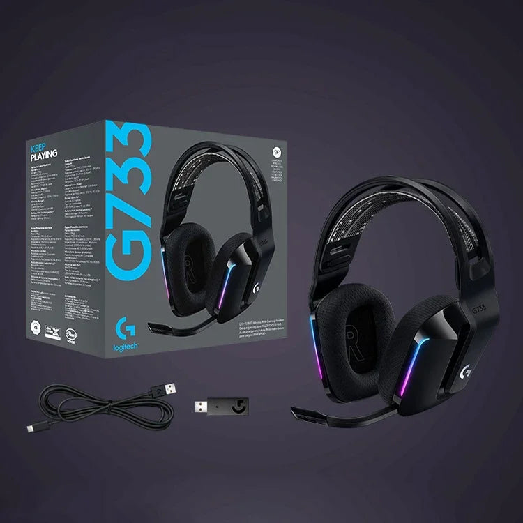 Auscultadores Gaming Sem Fios Logitech G733 LIGHT SPEED RGB