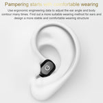 Auricular Bluetooth 4.1 Invisível Intra-auricular H58, Sem Fios