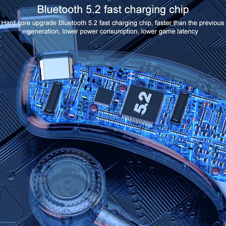 Auricular Bluetooth 5.2 V12 Estilo Empresarial Pendurado, Ecrã Digital LED Inteligente, Sem Fios com Caixa de Carregamento