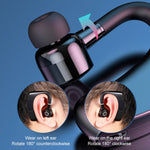 Auricular Bluetooth 5.2 V12 Estilo Empresarial Pendurado, Ecrã Digital LED Inteligente, Sem Fios com Caixa de Carregamento