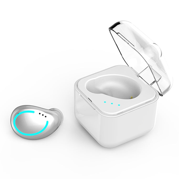 Auricular Bluetooth 5.0 M-B8 Mini Invisível Intra-auricular Estéreo, Sem Fios com Caixa de Carregamento