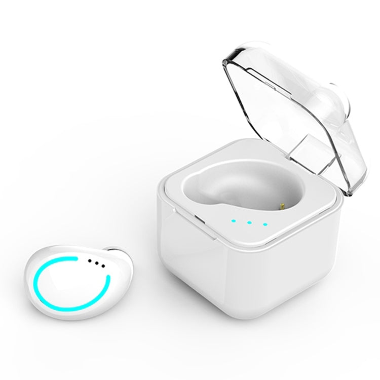 Auricular Bluetooth 5.0 M-B8 Mini Invisível Intra-auricular Estéreo, Sem Fios com Caixa de Carregamento