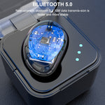 Auricular Bluetooth 5.0 M-B8 Mini Invisível Intra-auricular Estéreo, Sem Fios com Caixa de Carregamento