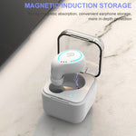 Auricular Bluetooth 5.0 M-B8 Mini Invisível Intra-auricular Estéreo, Sem Fios com Caixa de Carregamento
