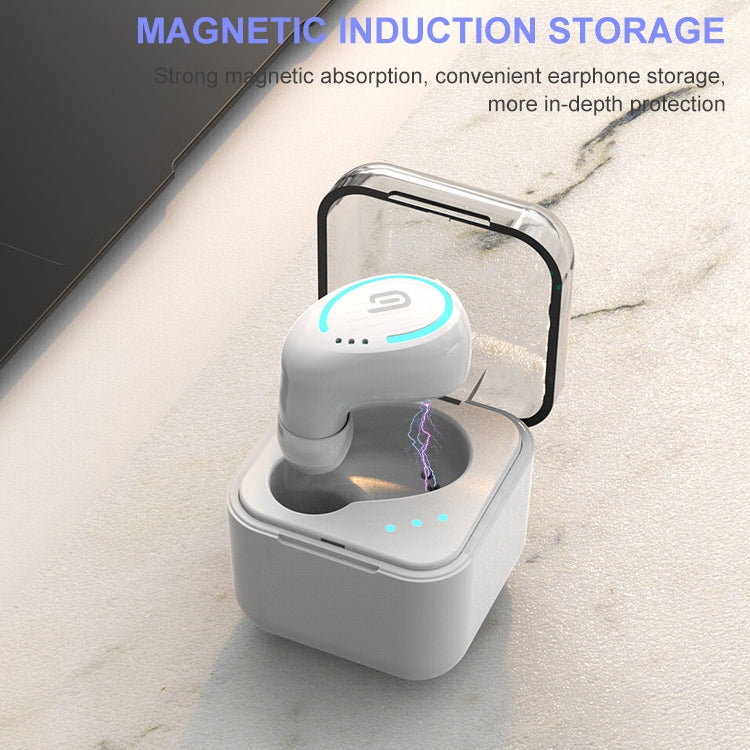 Auricular Bluetooth 5.0 M-B8 Mini Invisível Intra-auricular Estéreo, Sem Fios com Caixa de Carregamento