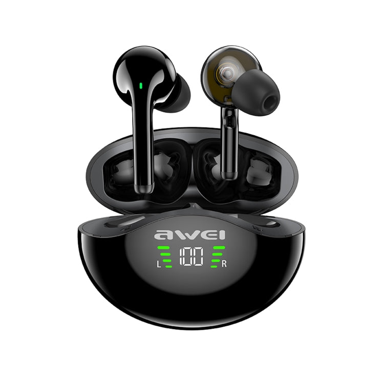Auricular Bluetooth 5.1 awei T12P com Ecrã LED, T12P