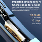 Auricular Bluetooth YYK-525 com Gancho Rotativo Único, Cancelamento de Ruído, com Caixa de Carregamento e Ecrã Digital
