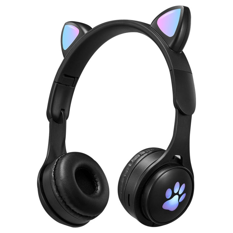 Auricular Bluetooth Dobrável B30 com Orelhas de Gato, Colorido e Luminoso, com Entrada 3.5mm e Slot para Cartão TF