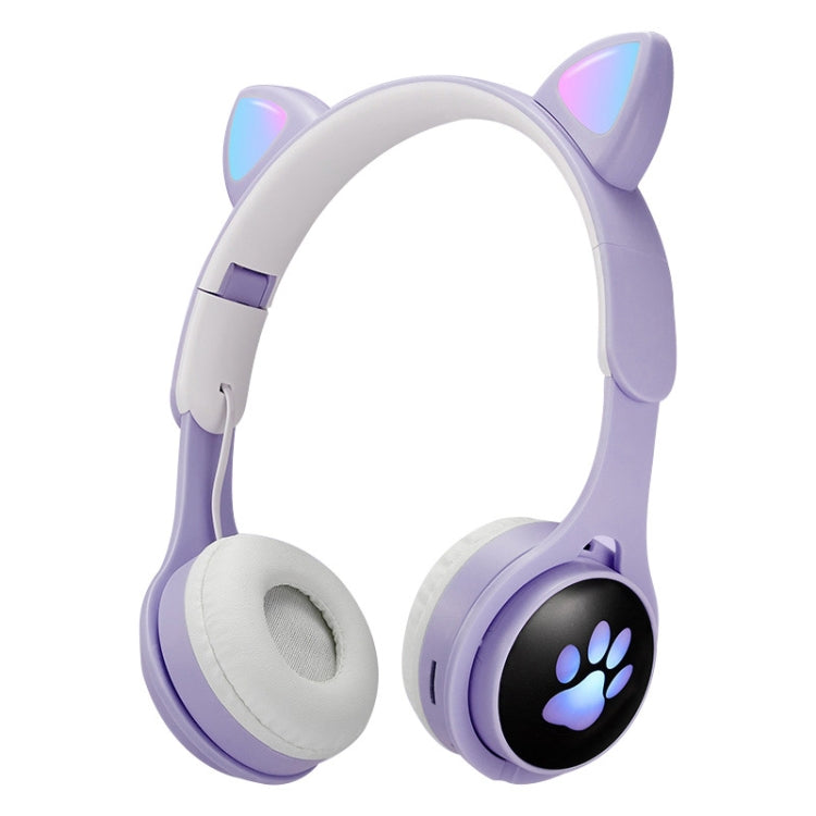 Auricular Bluetooth Dobrável B30 com Orelhas de Gato, Colorido e Luminoso, com Entrada 3.5mm e Slot para Cartão TF