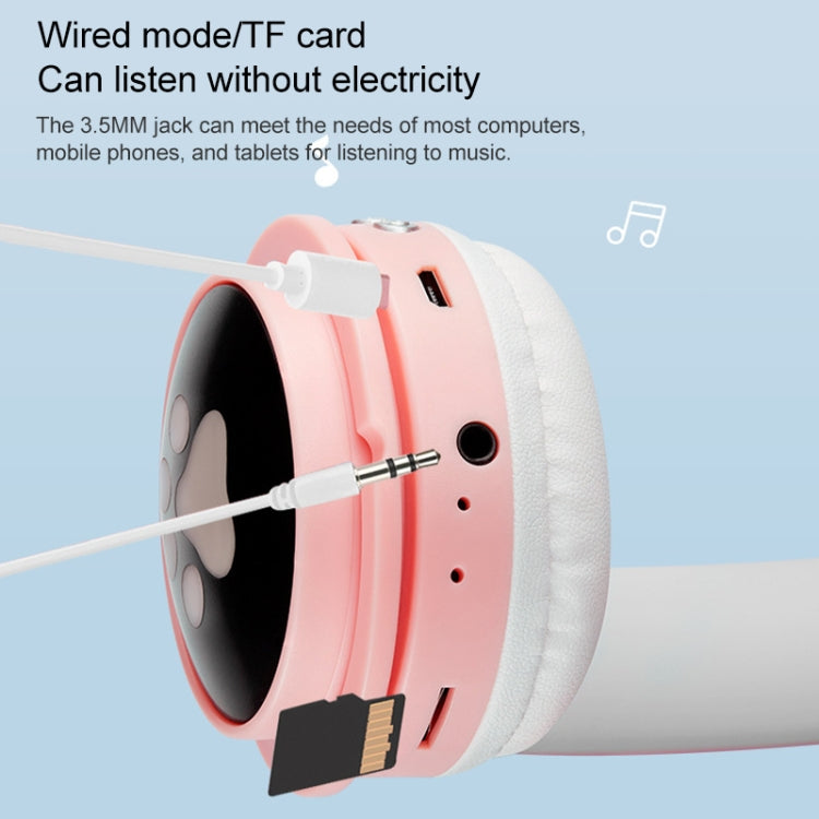 Auricular Bluetooth Dobrável B30 com Orelhas de Gato, Colorido e Luminoso, com Entrada 3.5mm e Slot para Cartão TF
