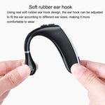 DS800 Bluetooth 5.0 Auricular Bluetooth sem fios desportivo empresarial universal com estilo de pendurar na orelha com caixa de carregamento, Versão com Caixa de Carregamento (Preto), Versão com Caixa de Carregamento (Vermelho)