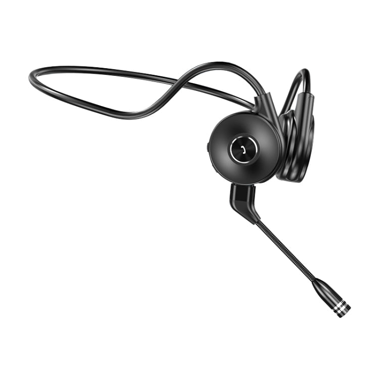 M-1 Auricular Bluetooth de condução óssea com redução de ruído táctil montado nas costas com microfone destacável
