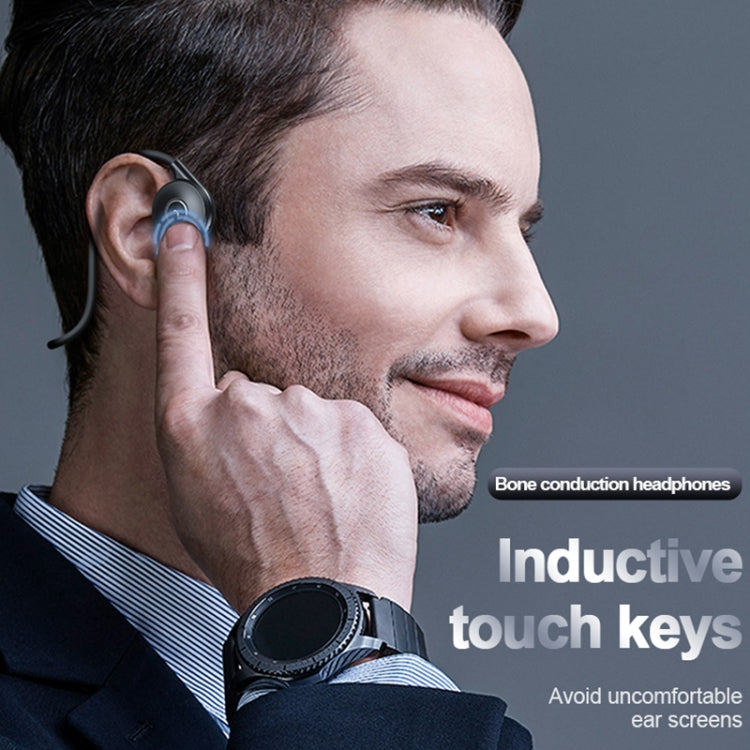 M-1 Auricular Bluetooth de condução óssea com redução de ruído táctil montado nas costas com microfone destacável