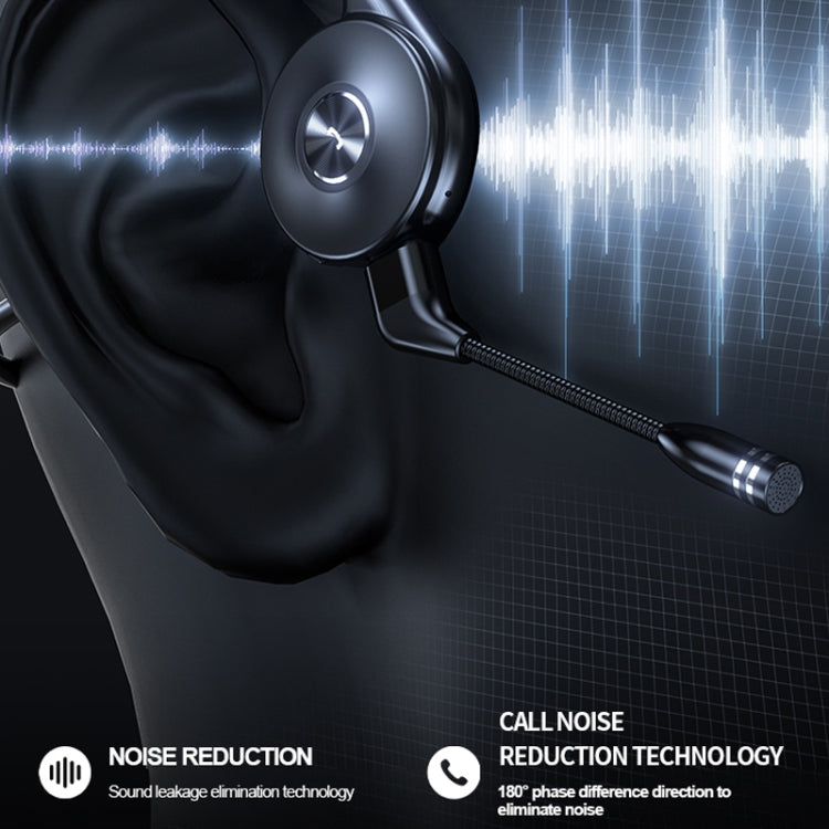 M-1 Auricular Bluetooth de condução óssea com redução de ruído táctil montado nas costas com microfone destacável