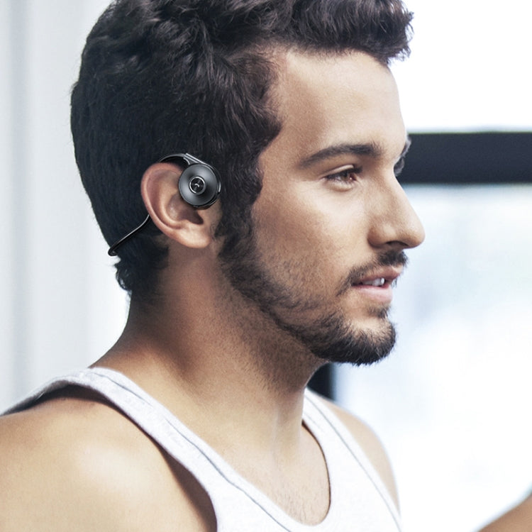 M-1 Auricular Bluetooth de condução óssea com redução de ruído táctil montado nas costas com microfone destacável