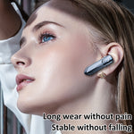 Auricular Bluetooth Empresarial Unilateral M81 com Redução de Ruído CVC, Suporte Siri & One for Two