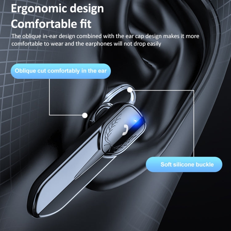 Auricular Bluetooth Empresarial Unilateral M81 com Redução de Ruído CVC, Suporte Siri & One for Two
