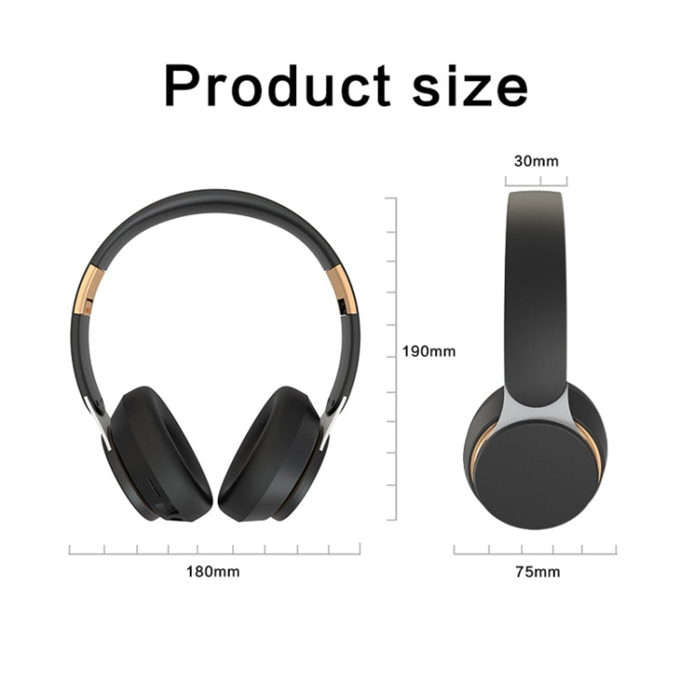 07S Auricular Bluetooth V5.0 dobrável para jogos e desporto sem fios com microfone