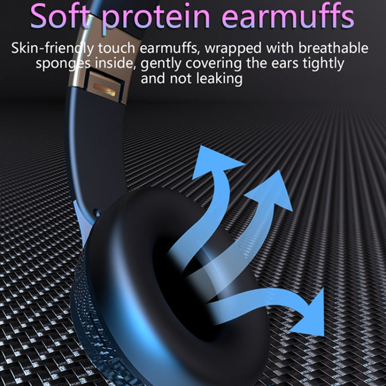 07S Auricular Bluetooth V5.0 dobrável para jogos e desporto sem fios com microfone