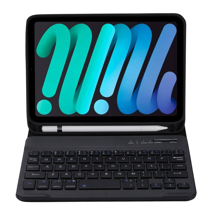 Capa de Tablet com Teclado Bluetooth Ultra-fino Cores Candy C06B para iPad mini 6 / mini 7, com Suporte e Suporte para Caneta