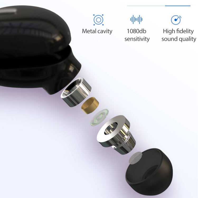 X9 Auricular Bluetooth 5.0 mini intra-auricular unilateral sem fios, X9 Preto, X9 Branco