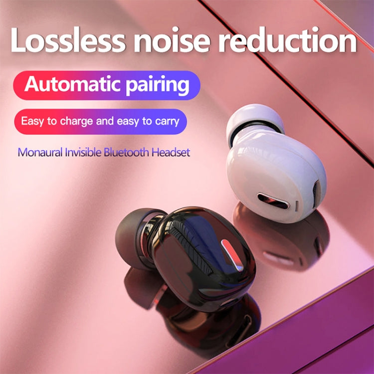 X9 Auricular Bluetooth 5.0 mini intra-auricular unilateral sem fios, X9 Preto, X9 Branco