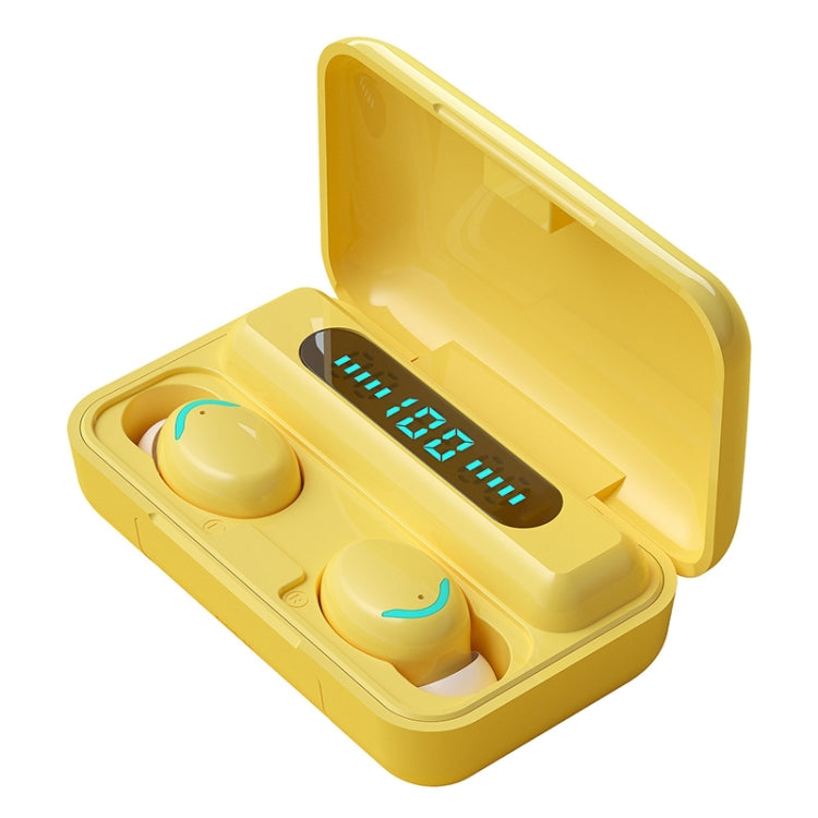 Auricular Bluetooth com Luz Respiratória de Quatro Barras + Ecrã Digital e Redução de Ruído Série Macaron F9-5C, Luz de Quatro Barras Azul Escuro, Luz de Quatro Barras Rosa, Luz de Quatro Barras Azul Bebé, Luz de Quatro Barras Amarela F9-5C Macaron
