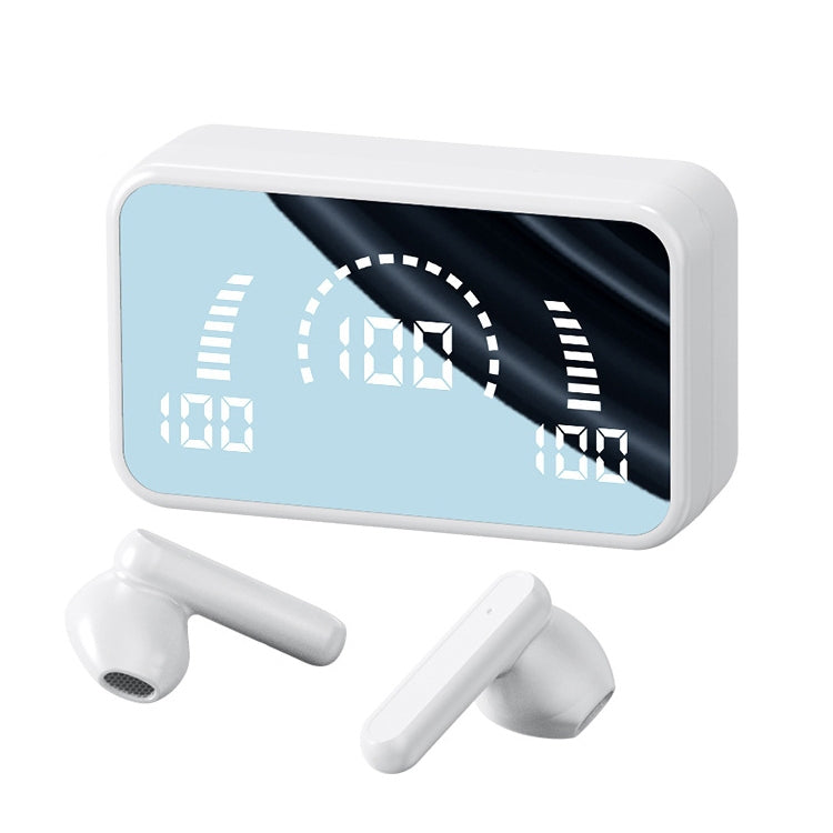 Auricular Bluetooth Sem Fios V9 Mirror Noodle com Compartimento de Carregamento