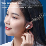 Auricular Bluetooth Sem Fios V9 Mirror Noodle com Compartimento de Carregamento