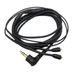 Cabo de Áudio para Auscultadores ZS0105 para Shure SE215 UE900 SE425, ZS0105 Preto