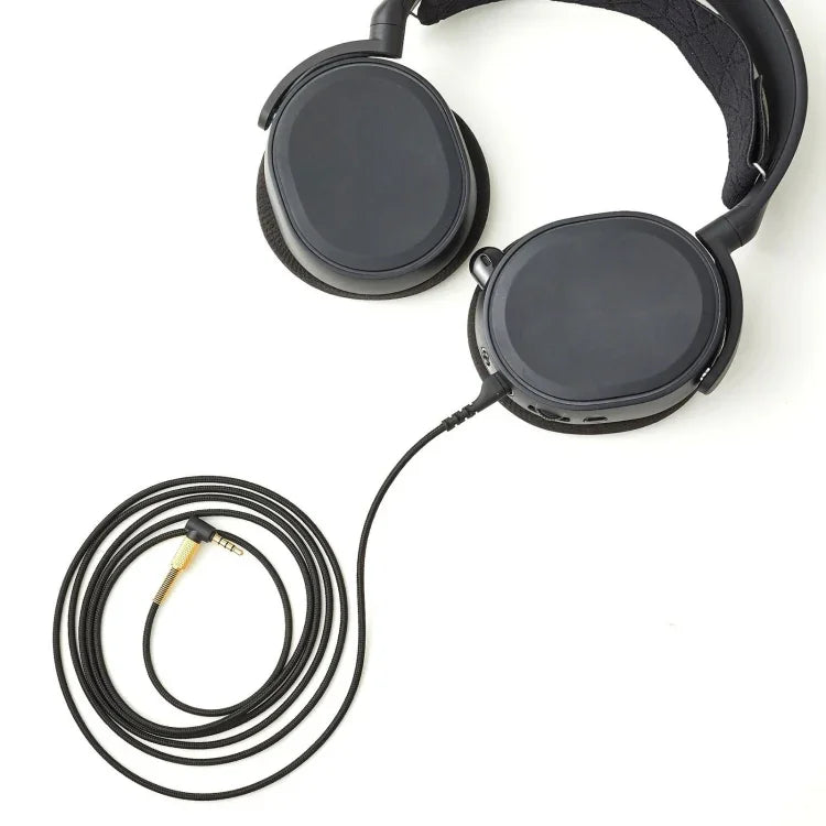 Cabo de Áudio para Auscultadores ZS0170 para SteelSeries Arctis 3 5 7 Pro, ZS0170 Preto