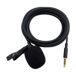 Microfone Lavalier de Colarinho com Clipe para Gravação para Telemóvel, Comprimento do Cabo: 2,5m, 2,5m